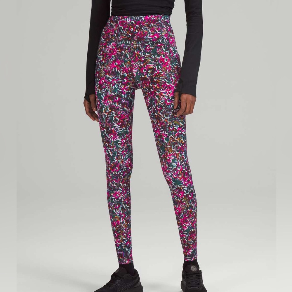 Lululemon Floral Electric Multi Swift Speed Leggings - Picture 2 of 6